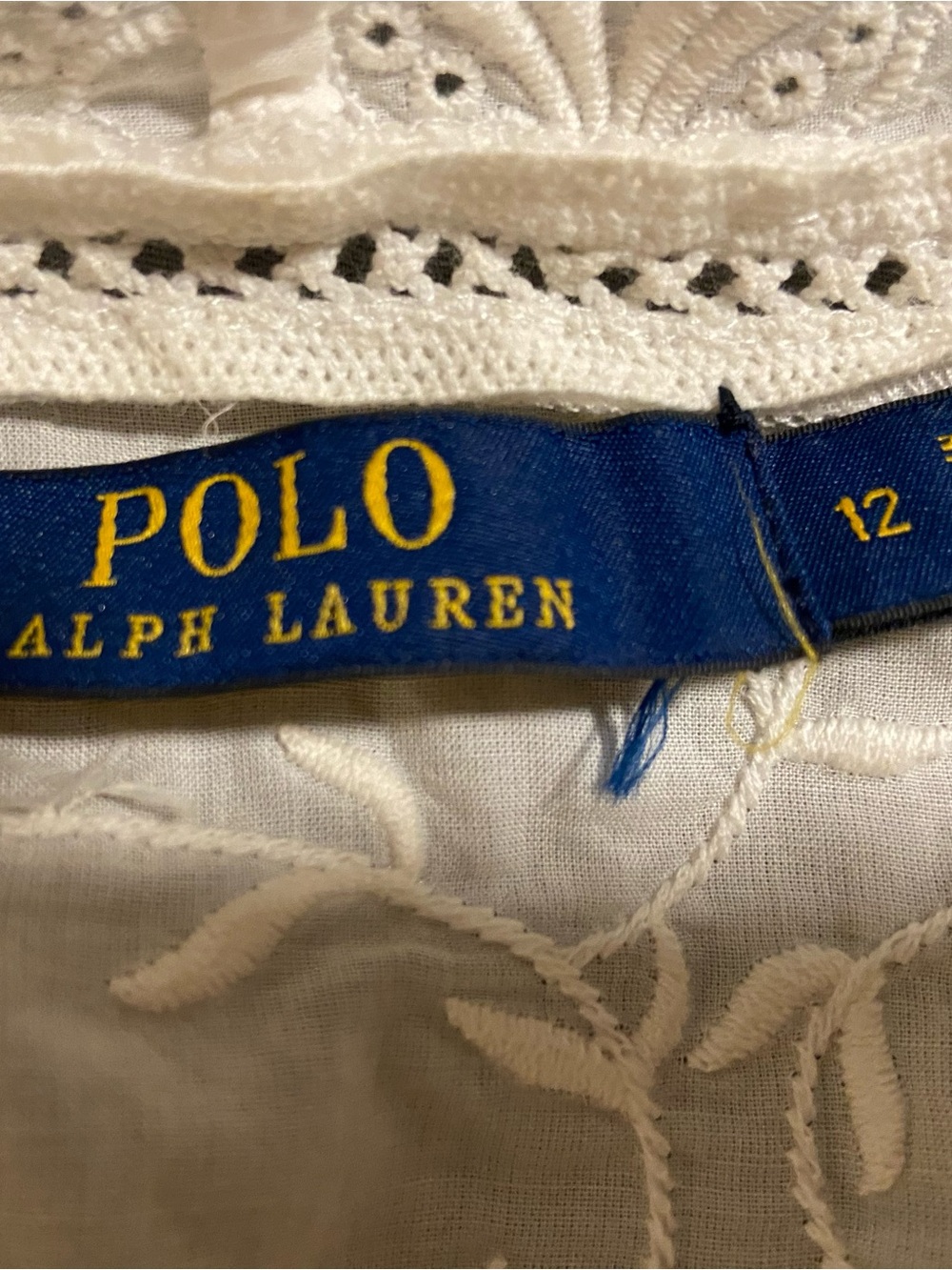 Polo by Ralph Lauren White Lace Eyelet Open Cardigan - Picture 2 of 3